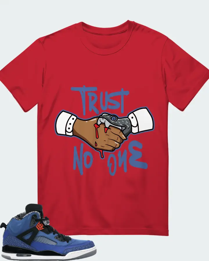 Jordan Spizike Sneaker Matching Red T-Shirt - Trust No One