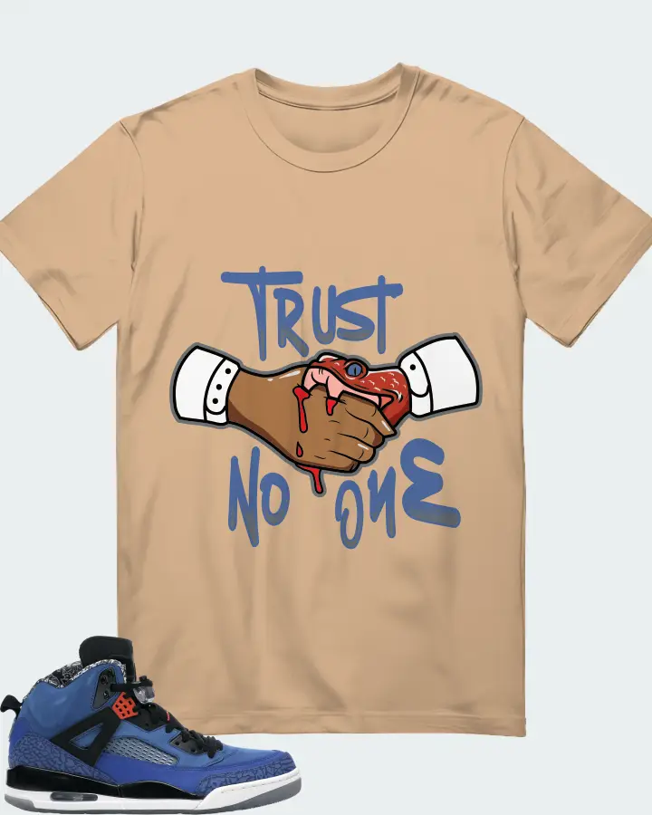 Jordan Spizike Sneaker Matching Tan T-Shirt - Trust No One