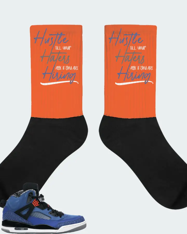 Jordan Spizike Sneaker Matching Orange Socks - HUSTLE TILL YOUR HATERS ASK
