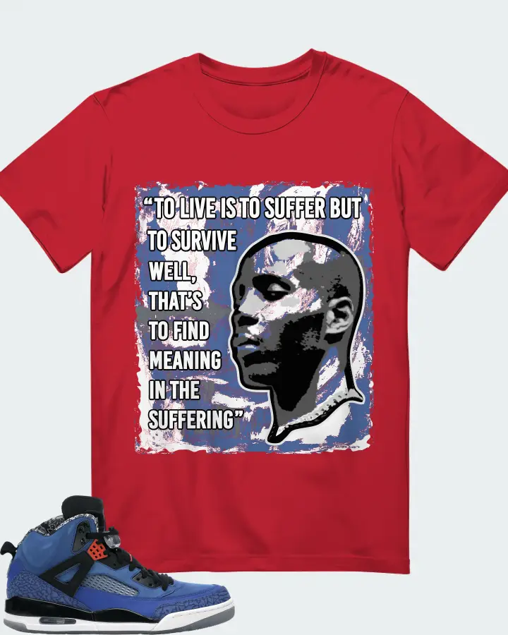Jordan Spizike Sneaker Matching Red T-Shirt - DMX Suffer Quote
