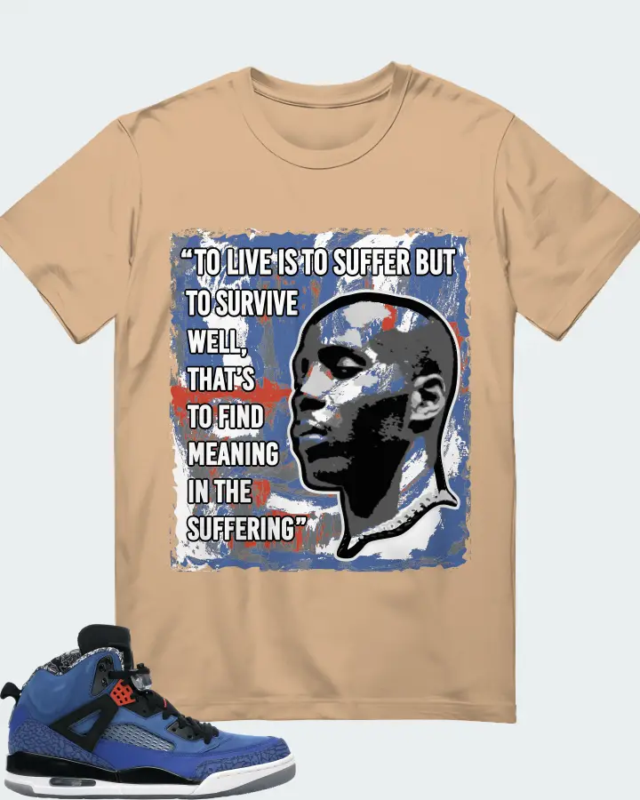 Jordan Spizike Sneaker Matching Tan T-Shirt - DMX Suffer Quote