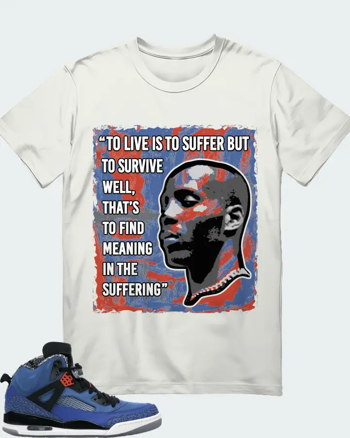 Jordan Spizike Sneaker Matching Ash T-Shirt - DMX Suffer Quote