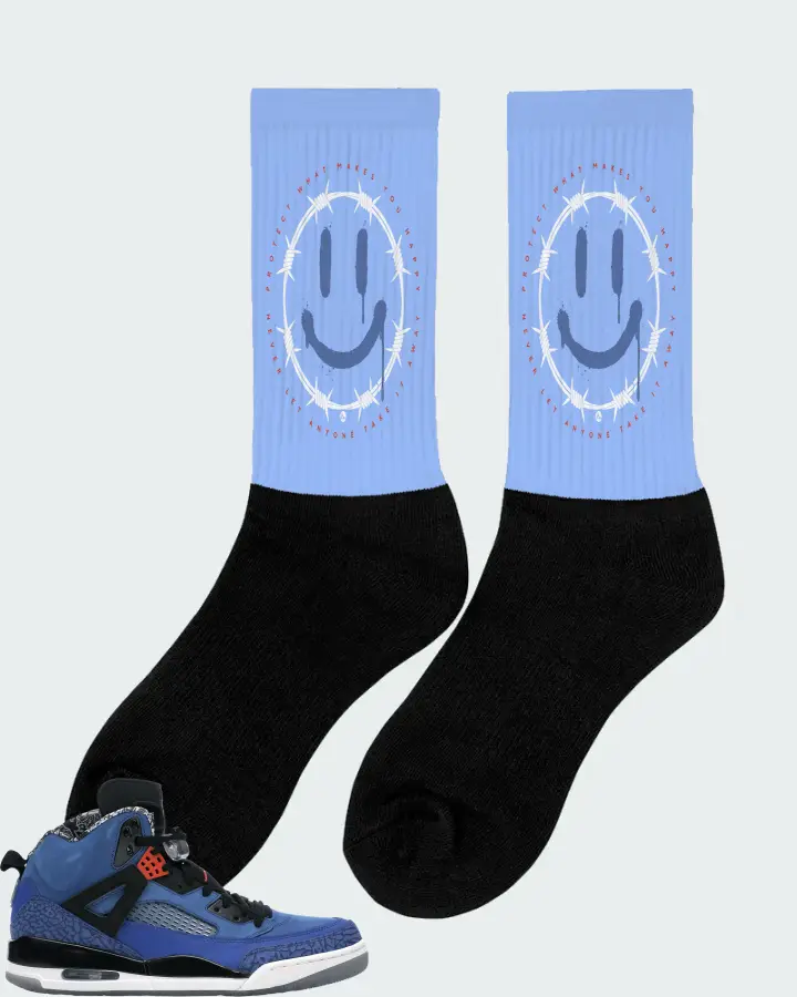 Jordan Spizike Sneaker Matching Carolina Blue Socks (PROTECT) - View 3
