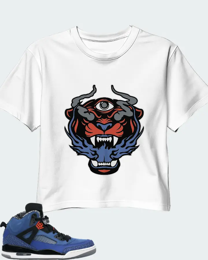 Jordan Spizike Sneaker Matching White Crop Top (The Beast) - View 1