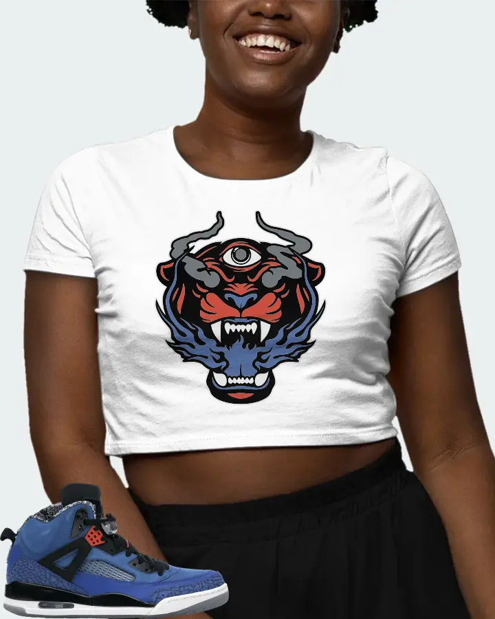 Jordan Spizike Sneaker Matching White Crop Top (The Beast) - View 3
