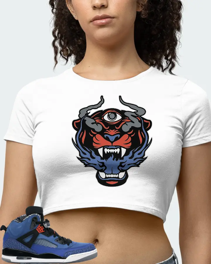 Jordan Spizike Sneaker Matching White Crop Top (The Beast) - View 4