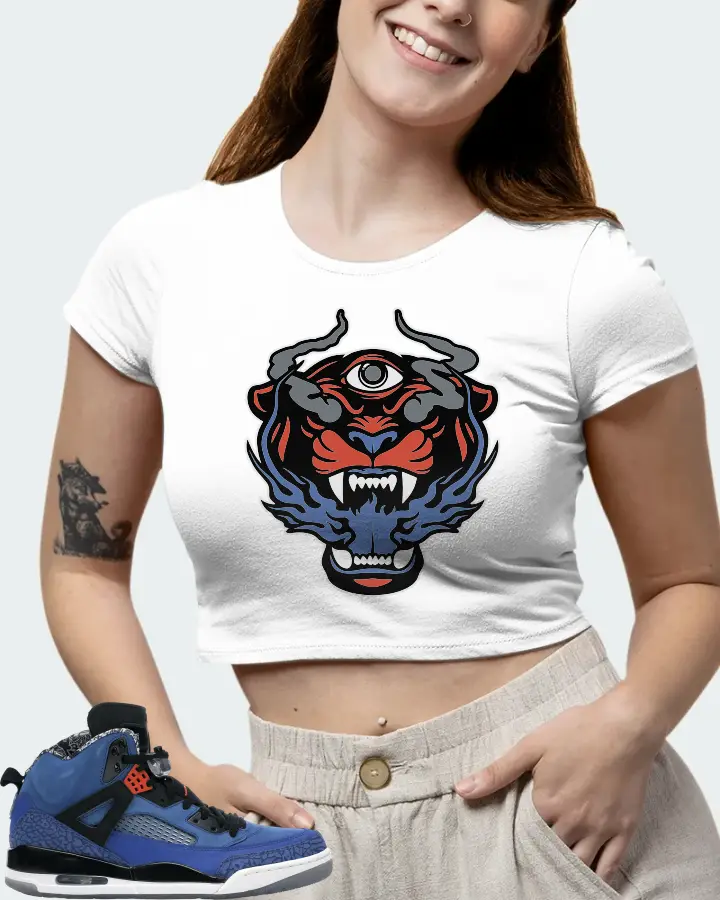 Jordan Spizike Sneaker Matching White Crop Top (The Beast) - View 7