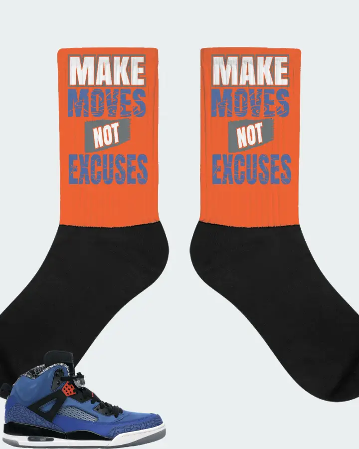 Jordan Spizike Sneaker Matching Orange Socks - Make Moves Not Excuses