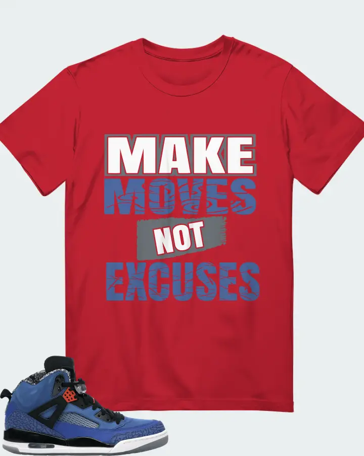 Jordan Spizike Sneaker Matching Red T-Shirt - Make Moves Not Excuses