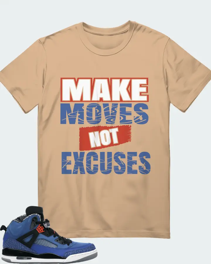 Jordan Spizike Sneaker Matching Tan T-Shirt - Make Moves Not Excuses