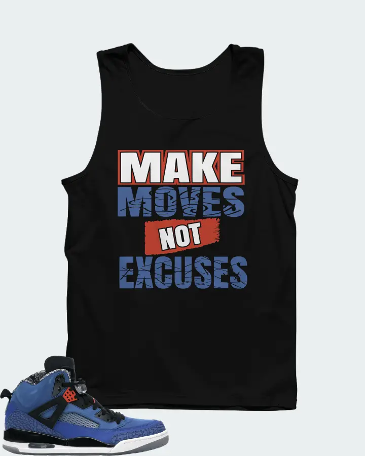 Jordan Spizike Sneaker Matching Black Tank Top - Make Moves Not Excuses