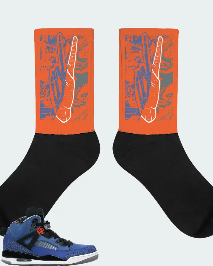 Jordan Spizike Sneaker Matching Orange Socks - Peace of mind