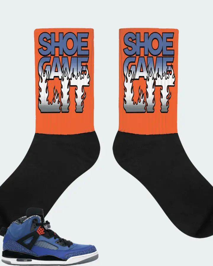 Jordan Spizike Sneaker Matching Orange Socks - Shoe Game Lit Refreshed