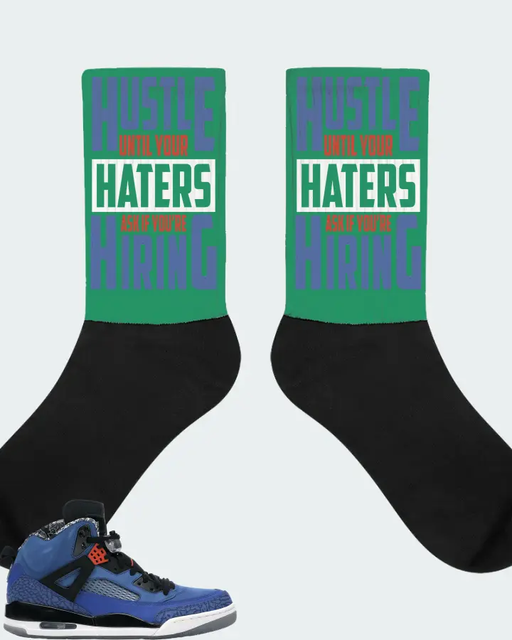 Jordan Spizike Sneaker Matching Kelly Green Socks - HUSTLE UNTIL YOUR HATERS