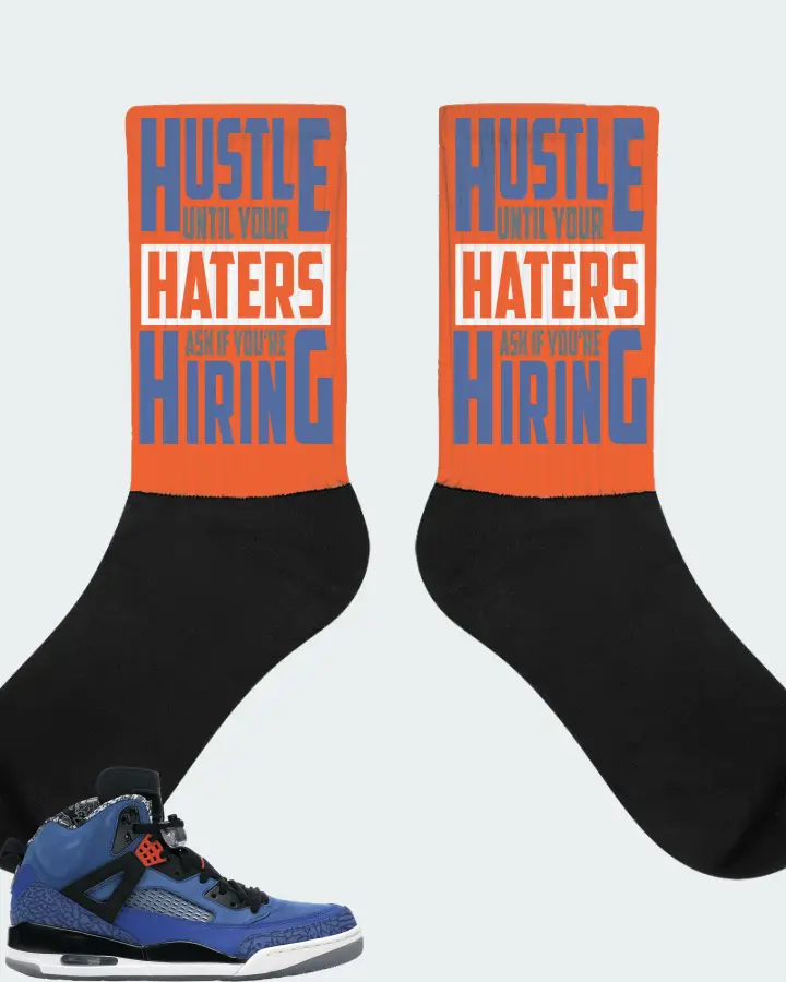Jordan Spizike Sneaker Matching Orange Socks - HUSTLE UNTIL YOUR HATERS