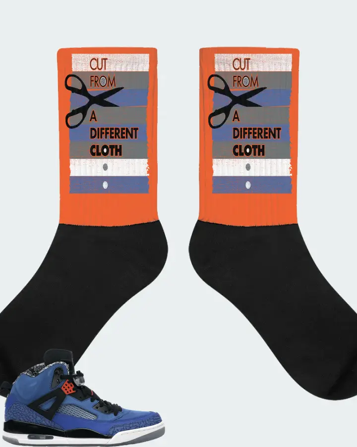 Jordan Spizike Sneaker Matching Orange Socks - Cut From a Different Cloth
