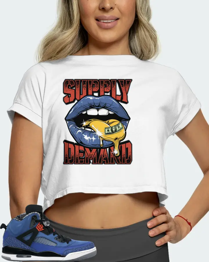 Jordan Spizike Sneaker Matching White Crop Top (Supply Demand) - View 5