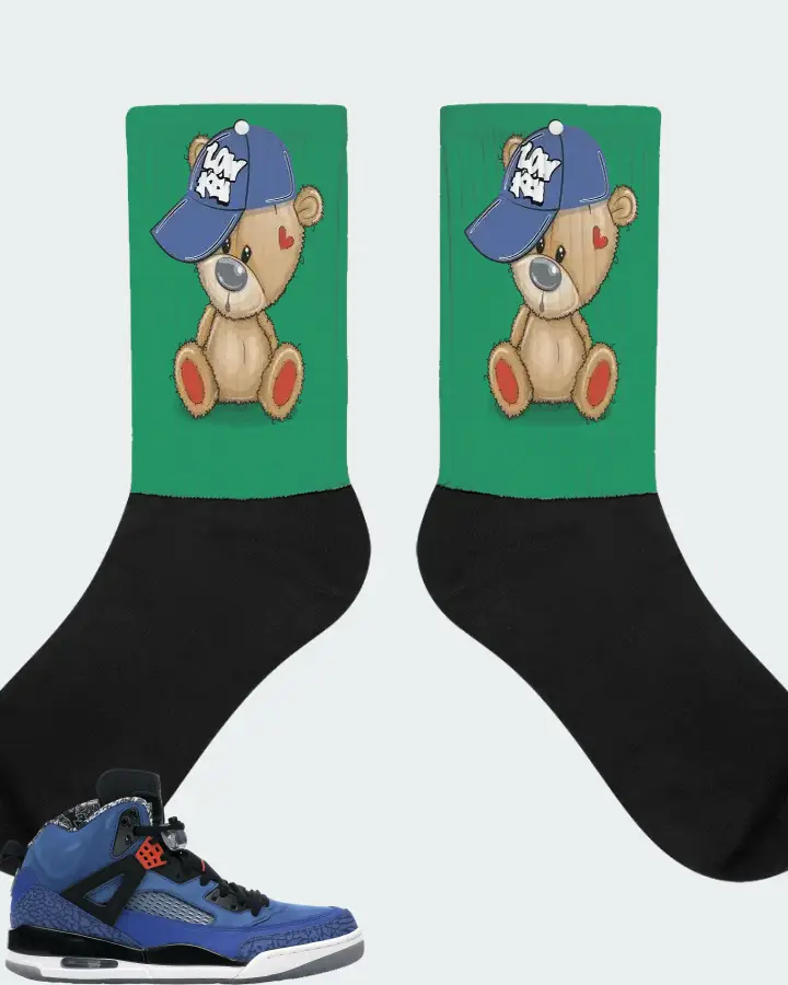 Jordan Spizike Sneaker Matching Kelly Green Socks - LOW KEY BEAR