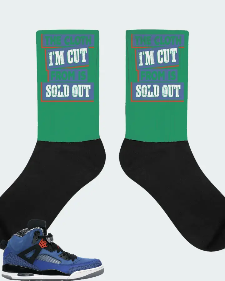 Jordan Spizike Sneaker Matching Kelly Green Socks - The Cloth I'm Cut From Refreshed