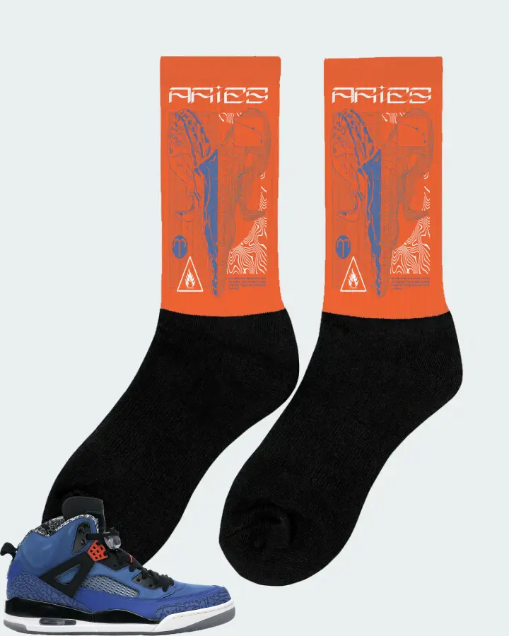 Jordan Spizike Sneaker Matching Orange Socks (ARIES) - View 3