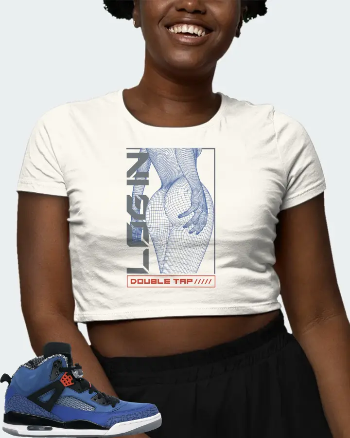 Jordan Spizike Sneaker Matching Ecru White Crop Top (LOGIN) - View 3