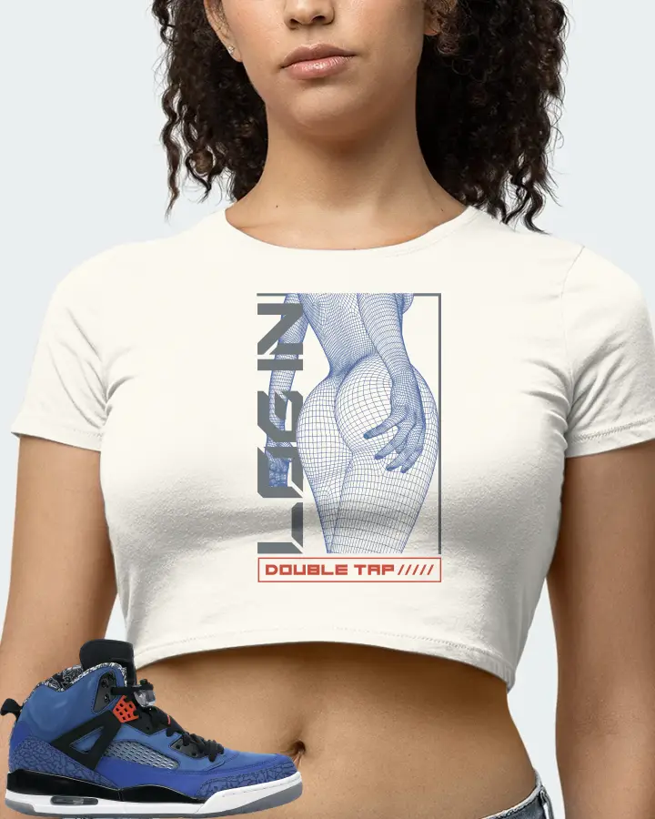 Jordan Spizike Sneaker Matching Ecru White Crop Top (LOGIN) - View 4