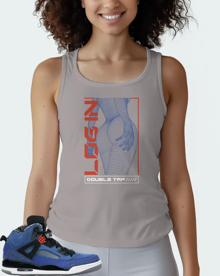 Jordan Spizike Sneaker Matching Grey Tank Top (LOGIN) - View 3