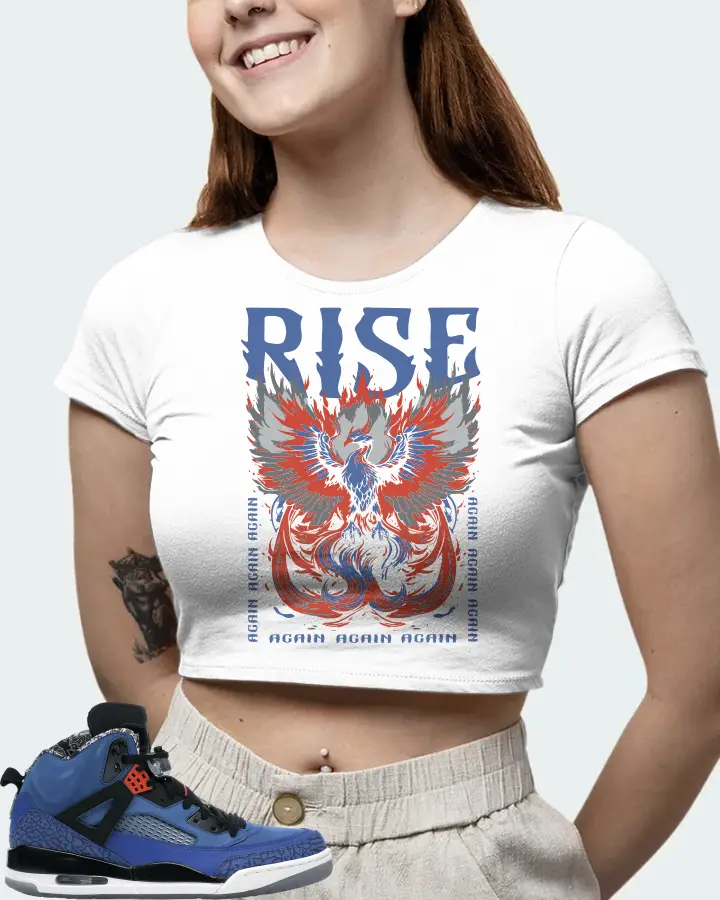 Jordan Spizike Sneaker Matching White Crop Top (RISE) - View 6