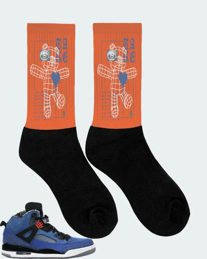 Jordan Spizike Sneaker Matching Orange Socks (TAKE) - View 2
