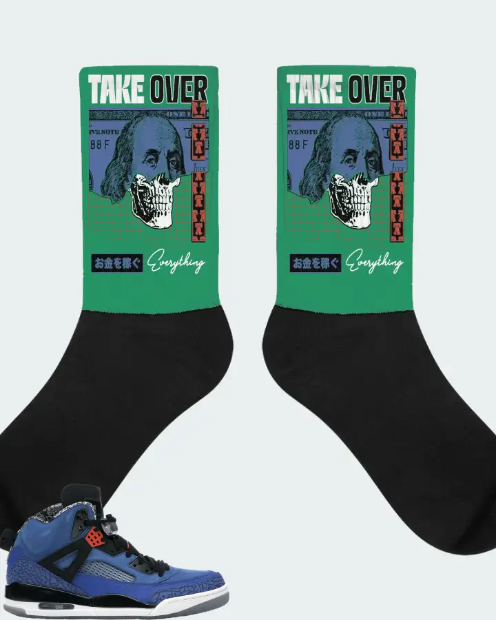 Jordan Spizike Sneaker Matching Kelly Green Socks - Take Over