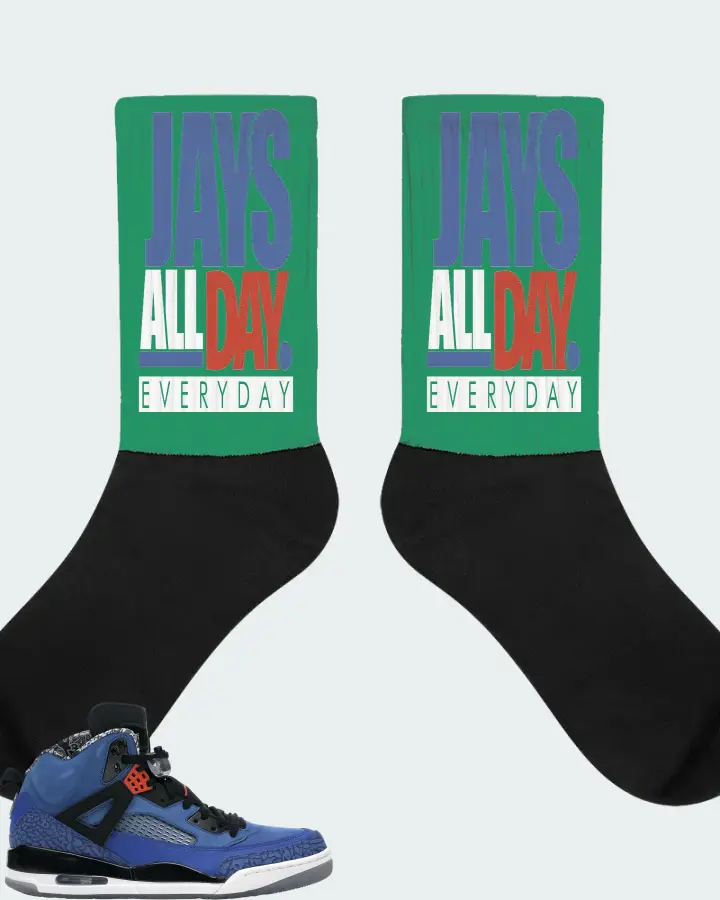Jordan Spizike Sneaker Matching Kelly Green Socks - Jays All Day