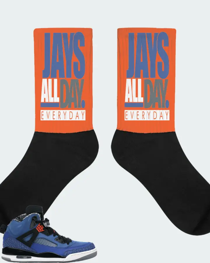 Jordan Spizike Sneaker Matching Orange Socks - Jays All Day