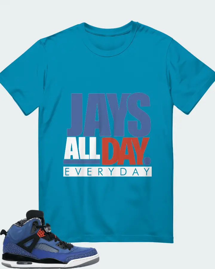 Jordan Spizike Sneaker Matching Aqua T-Shirt - Jays All Day