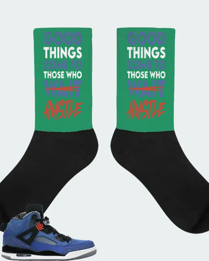 Jordan Spizike Sneaker Matching Kelly Green Socks - Good Things Come