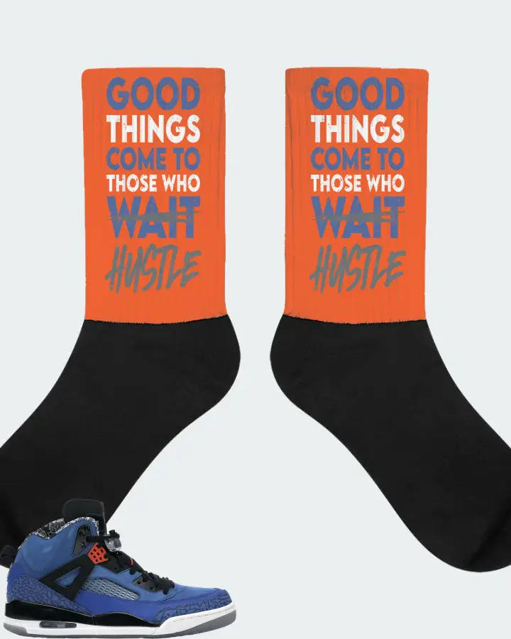 Jordan Spizike Sneaker Matching Orange Socks - Good Things Come