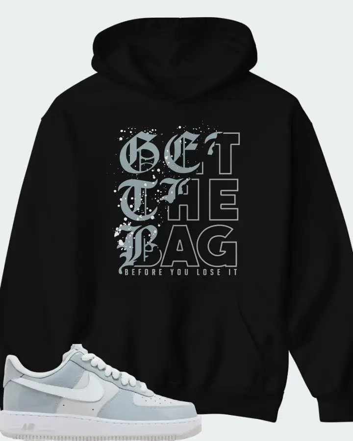 Nike Air Force 1 '07 LV8 Wolf Grey Patent Matching Hoodie