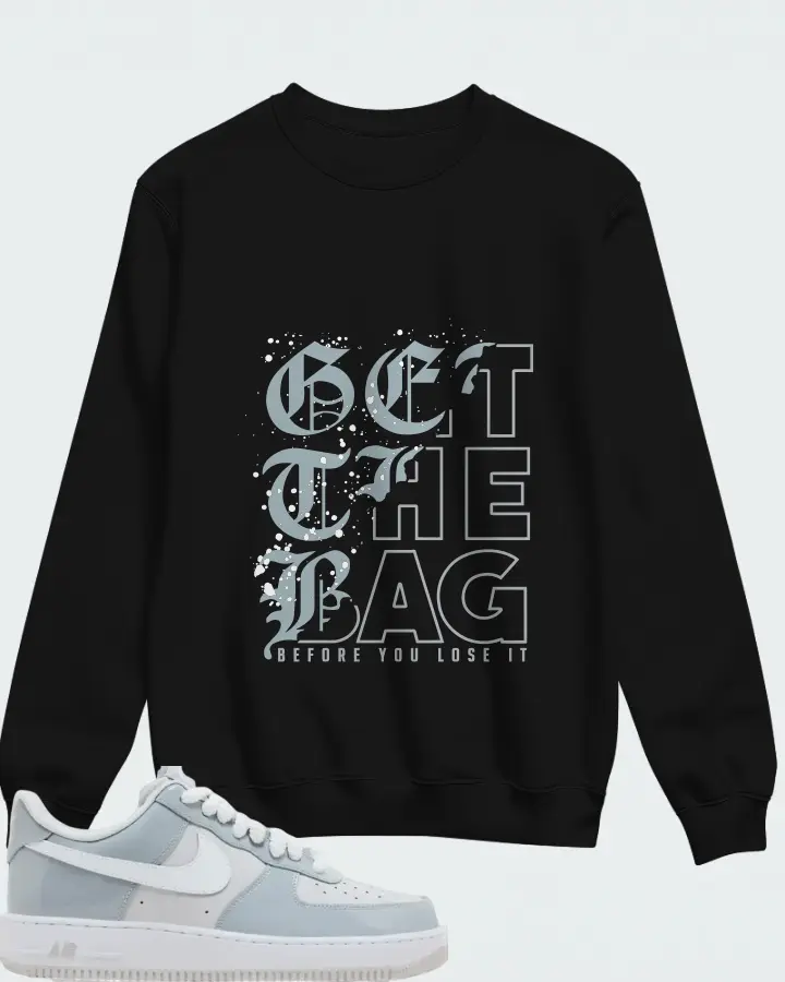 Nike Air Force 1 '07 LV8 Wolf Grey Patent Matching Sweatshirt