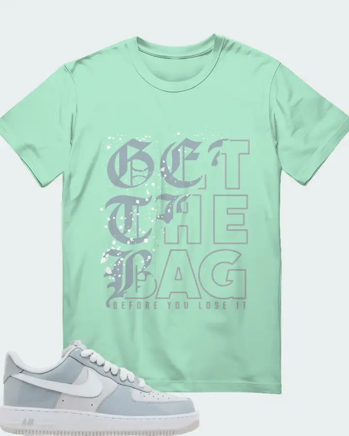 Nike Air Force 1 '07 LV8 Wolf Grey Patent Matching T-Shirt