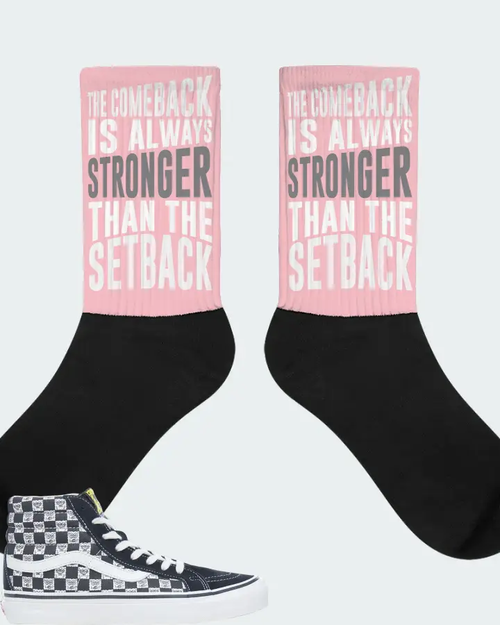 Vans Sk8-Hi Sneaker Matching Pink Socks - The Comeback