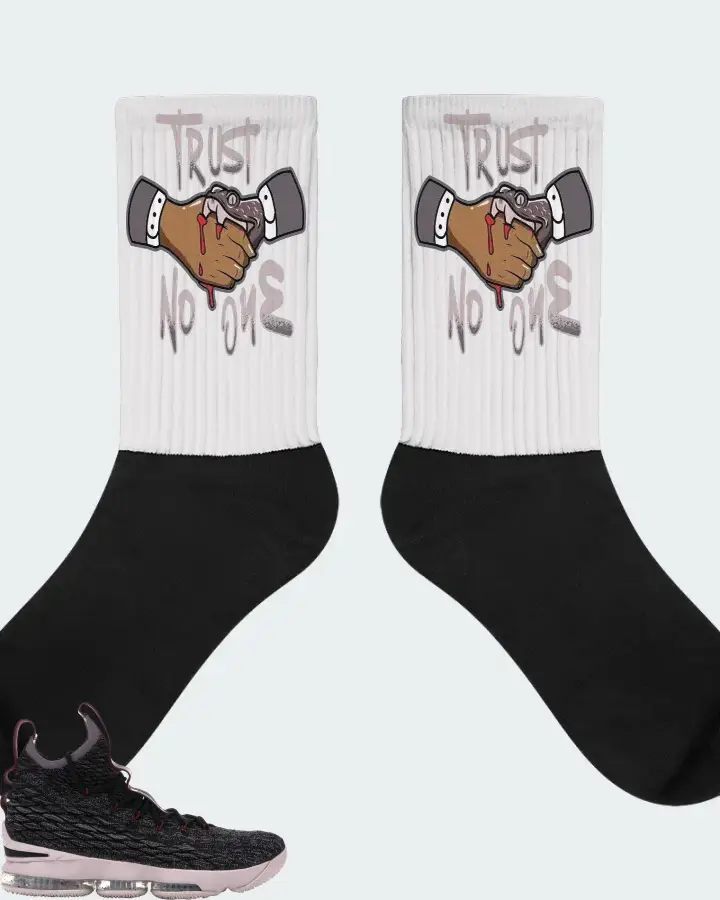 Nike LeBron 15 Sneaker Matching White Socks - Trust No One