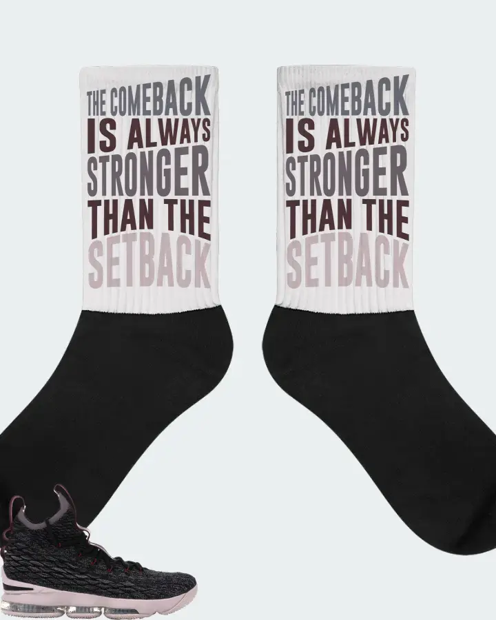 Nike LeBron 15 Sneaker Matching White Socks - The Comeback