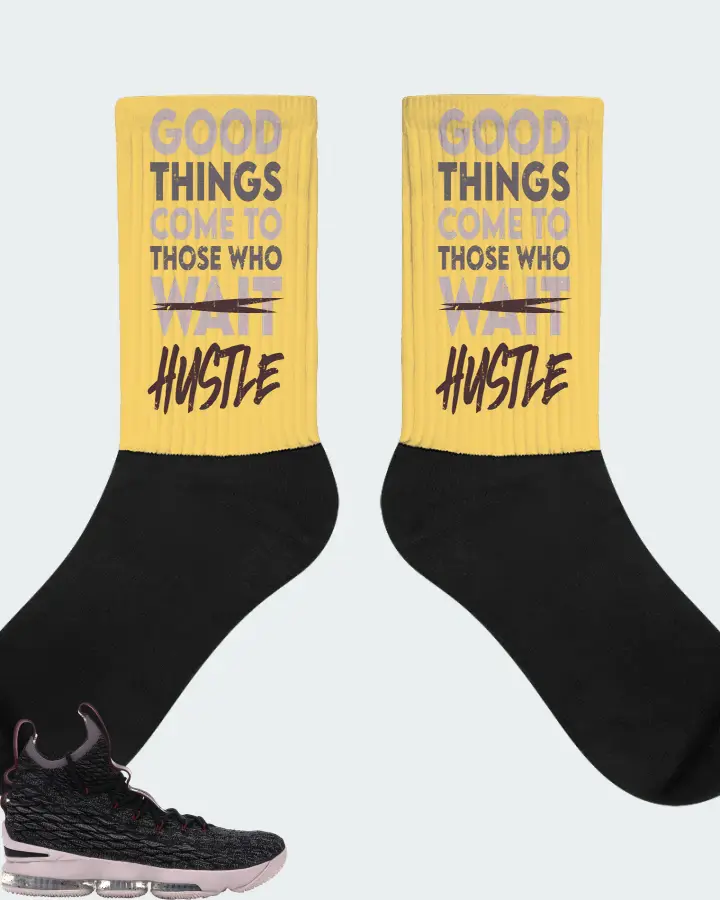 Nike LeBron 15 Sneaker Matching Yellow Socks - Good Things Come