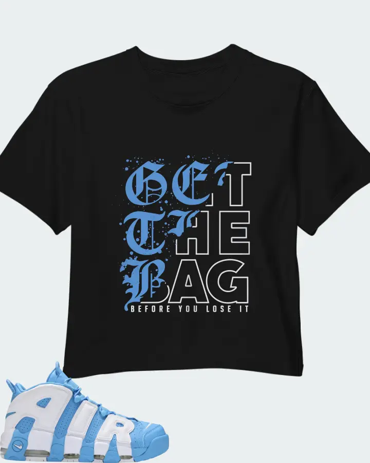 Nike Air More Uptempo University Blue Matching Crop Top