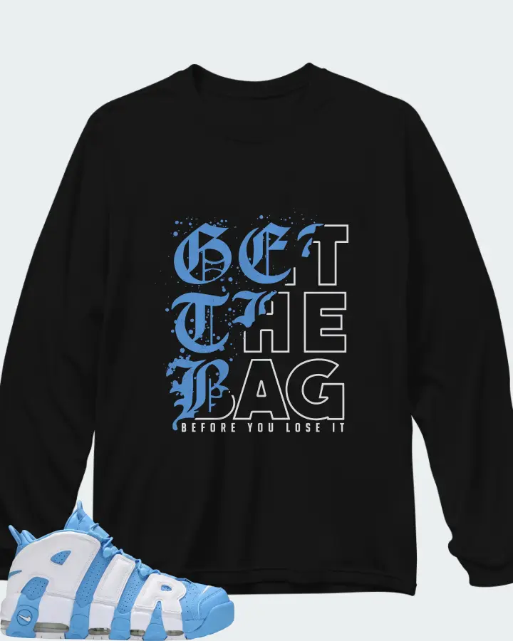 Nike Air More Uptempo University Blue Matching Long Sleeve T-Shirt