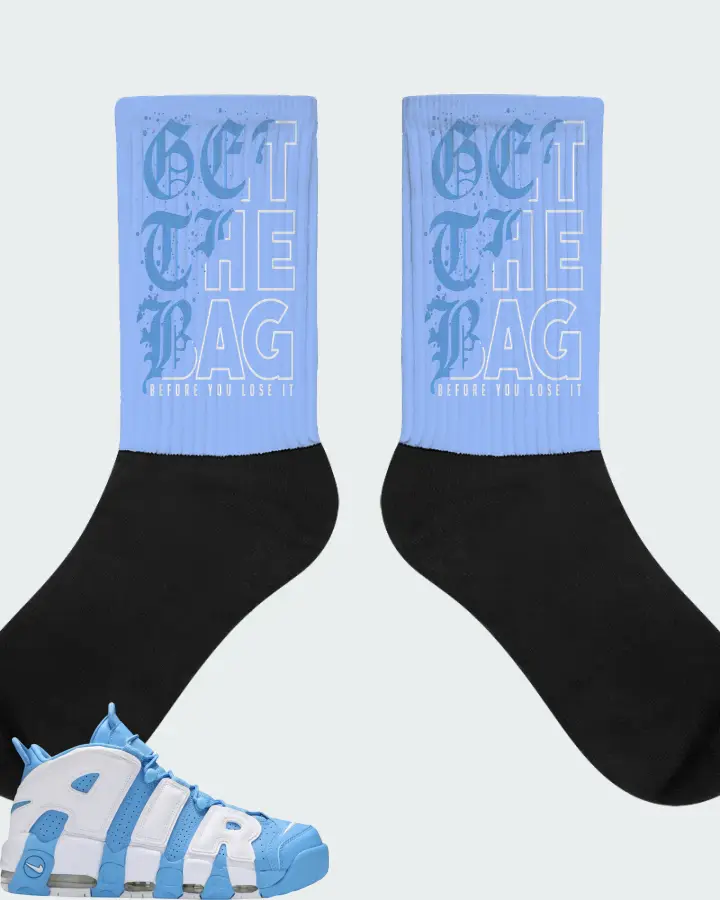 Nike Air More Uptempo University Blue Matching Socks