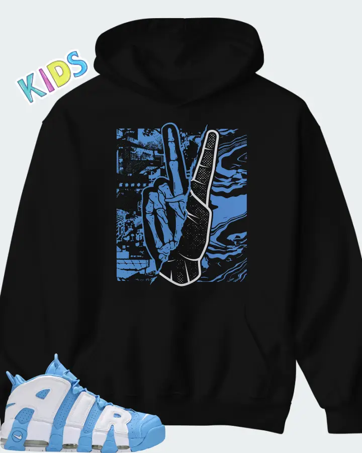 Nike Air More Uptempo University Blue Matching Kid's Hoodie