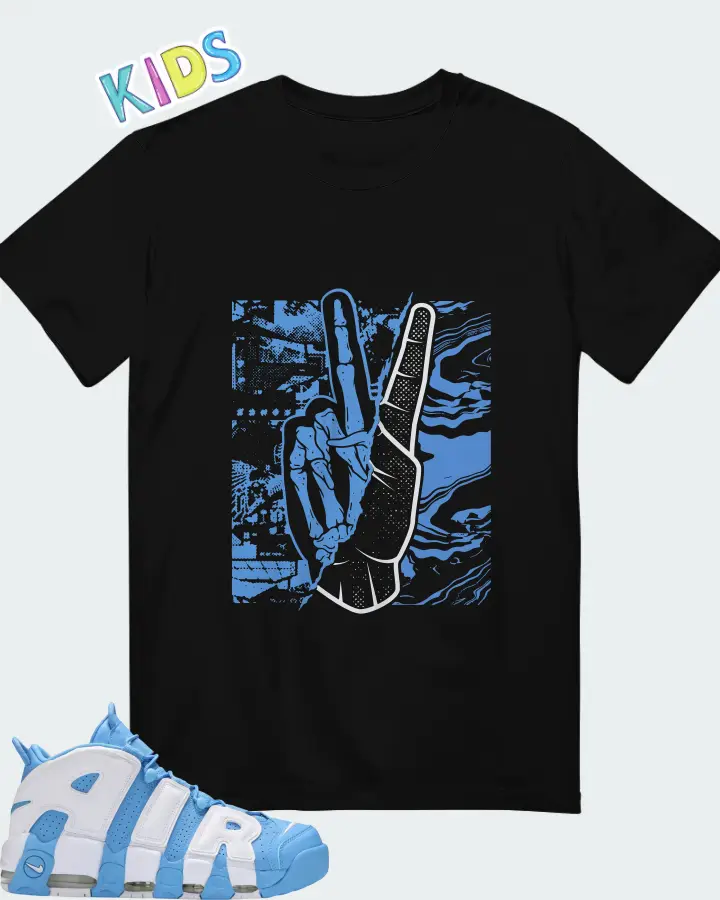 Nike Air More Uptempo University Blue Matching Kid's T-Shirt