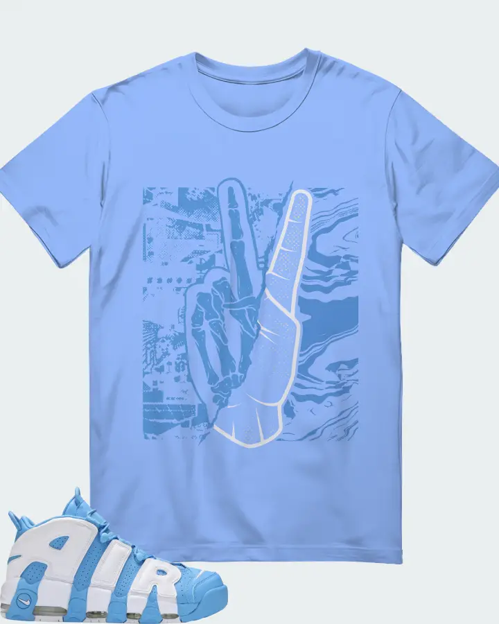 Nike Air More Uptempo University Blue Matching T-Shirt