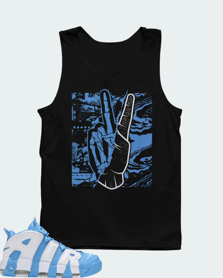 Nike Air More Uptempo University Blue Matching Tank Top