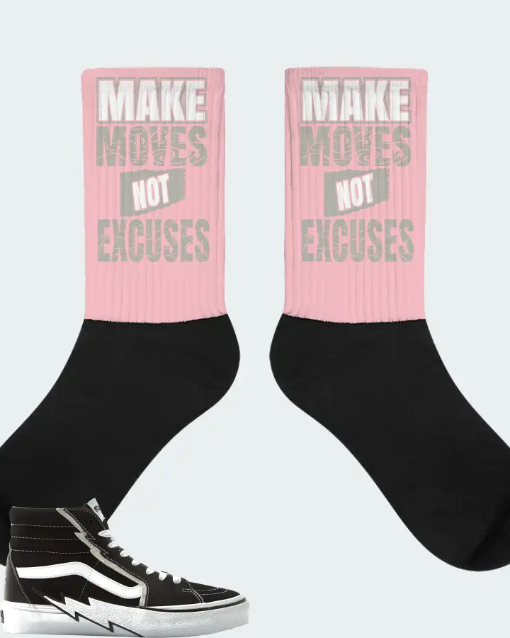 Vans Vault Sk8 Hi Bolt LX Sneaker Matching Pink Socks - Make Moves Not Excuses